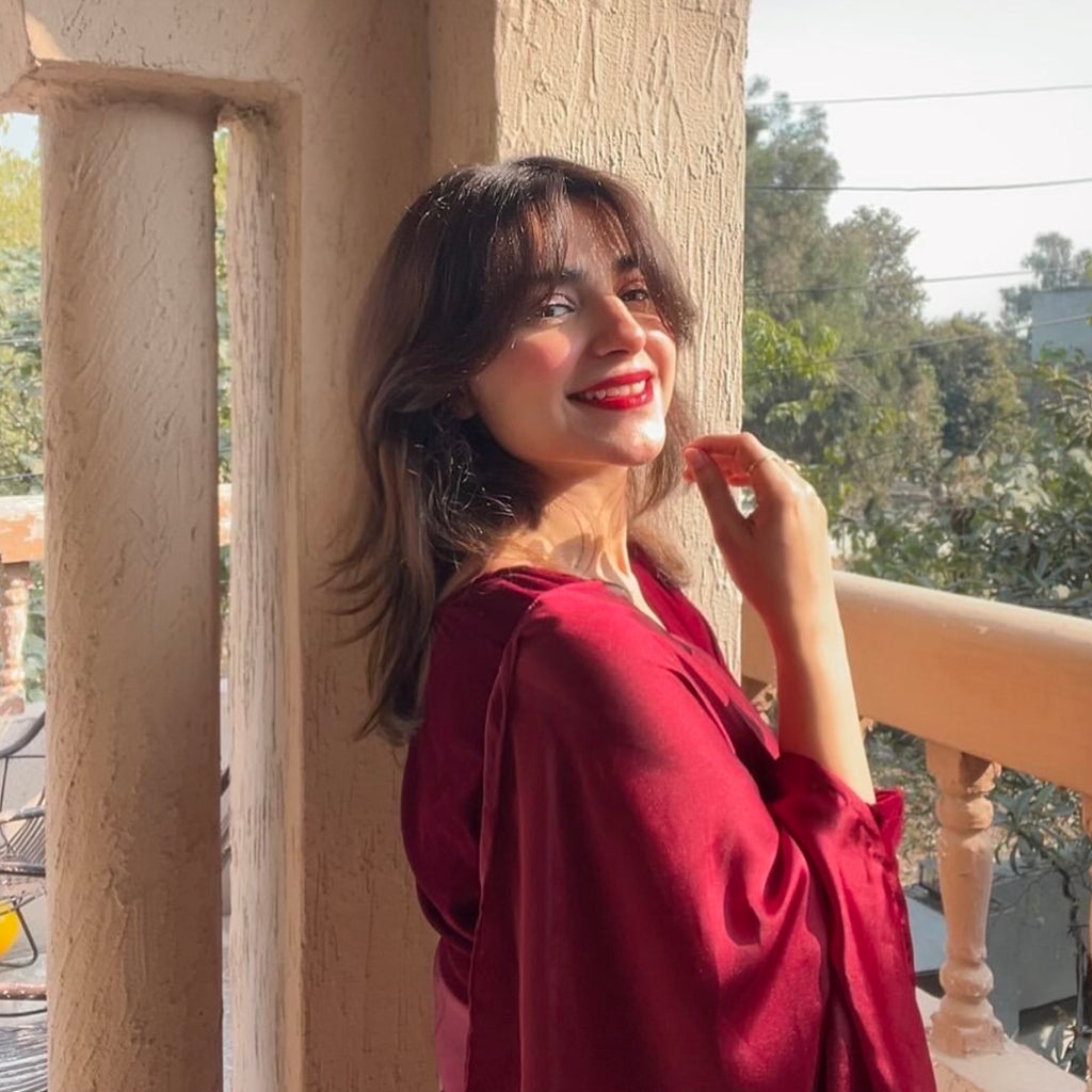 Elegance in Maroon  Velvet & Silk Fusion