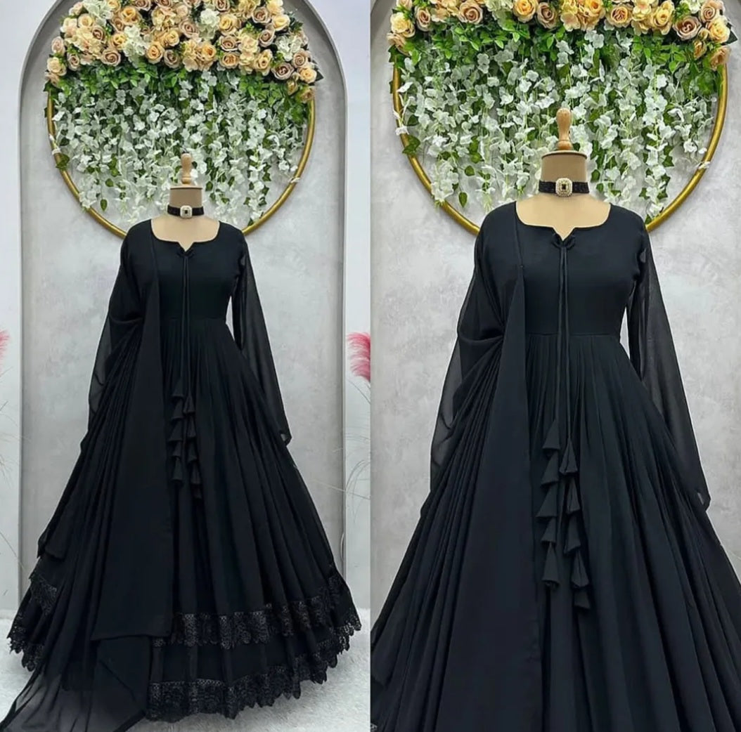 Party Wear Chiffon Maxi Dress